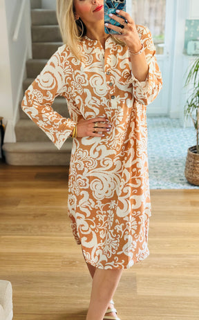 Patterned Tunic in Amber