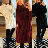 Roll neck jumper dress