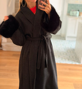 Fur Cuff Coat