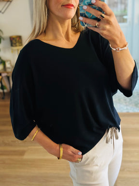 Soft Knit Top Black