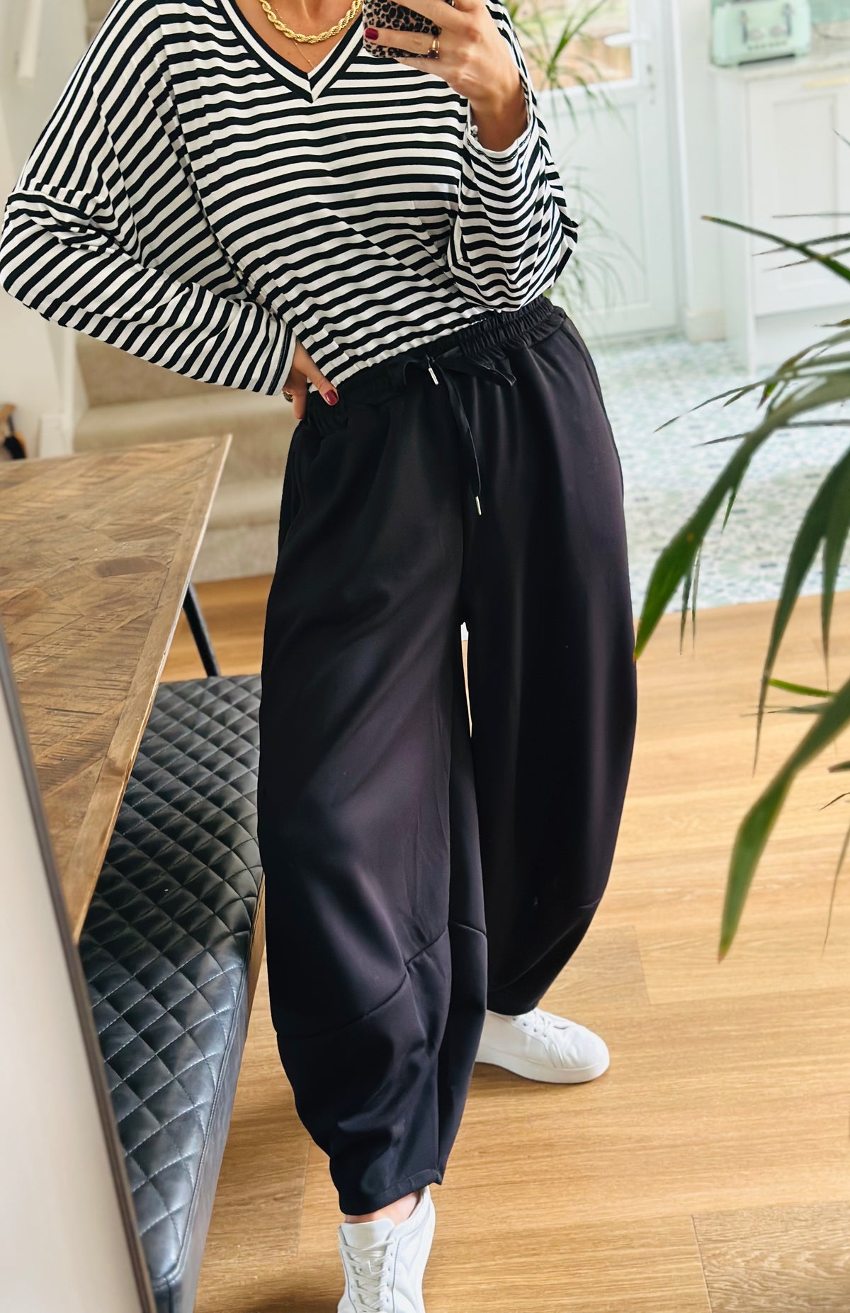 Barrel Leg Trousers