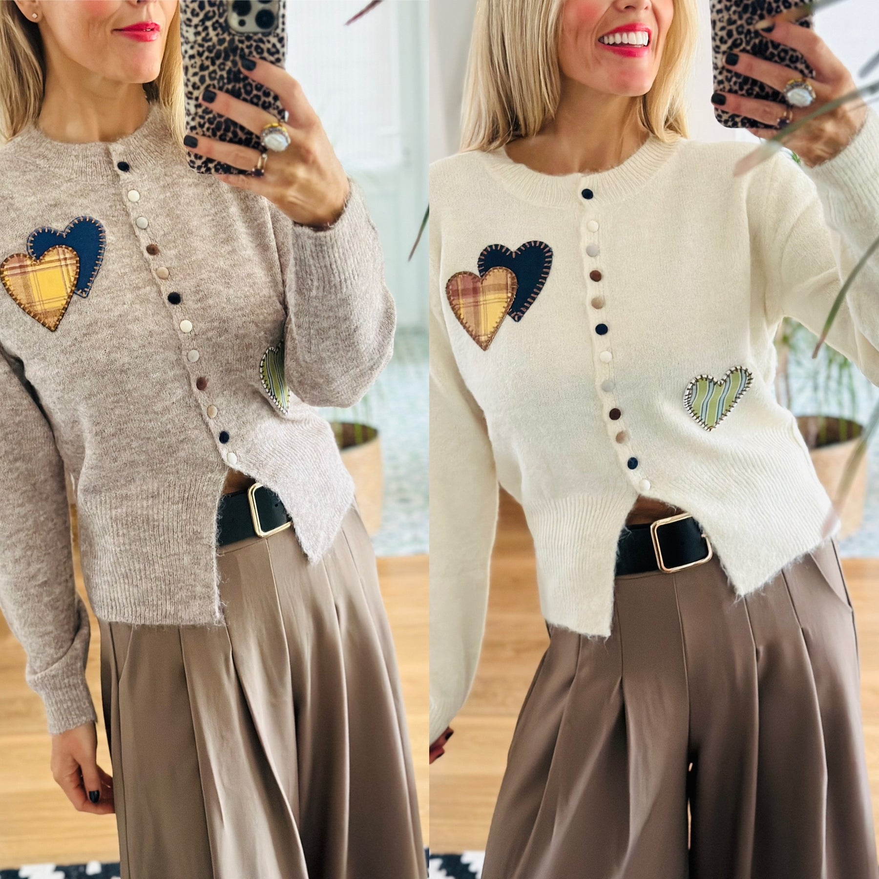 Patchwork Heart Cardigan