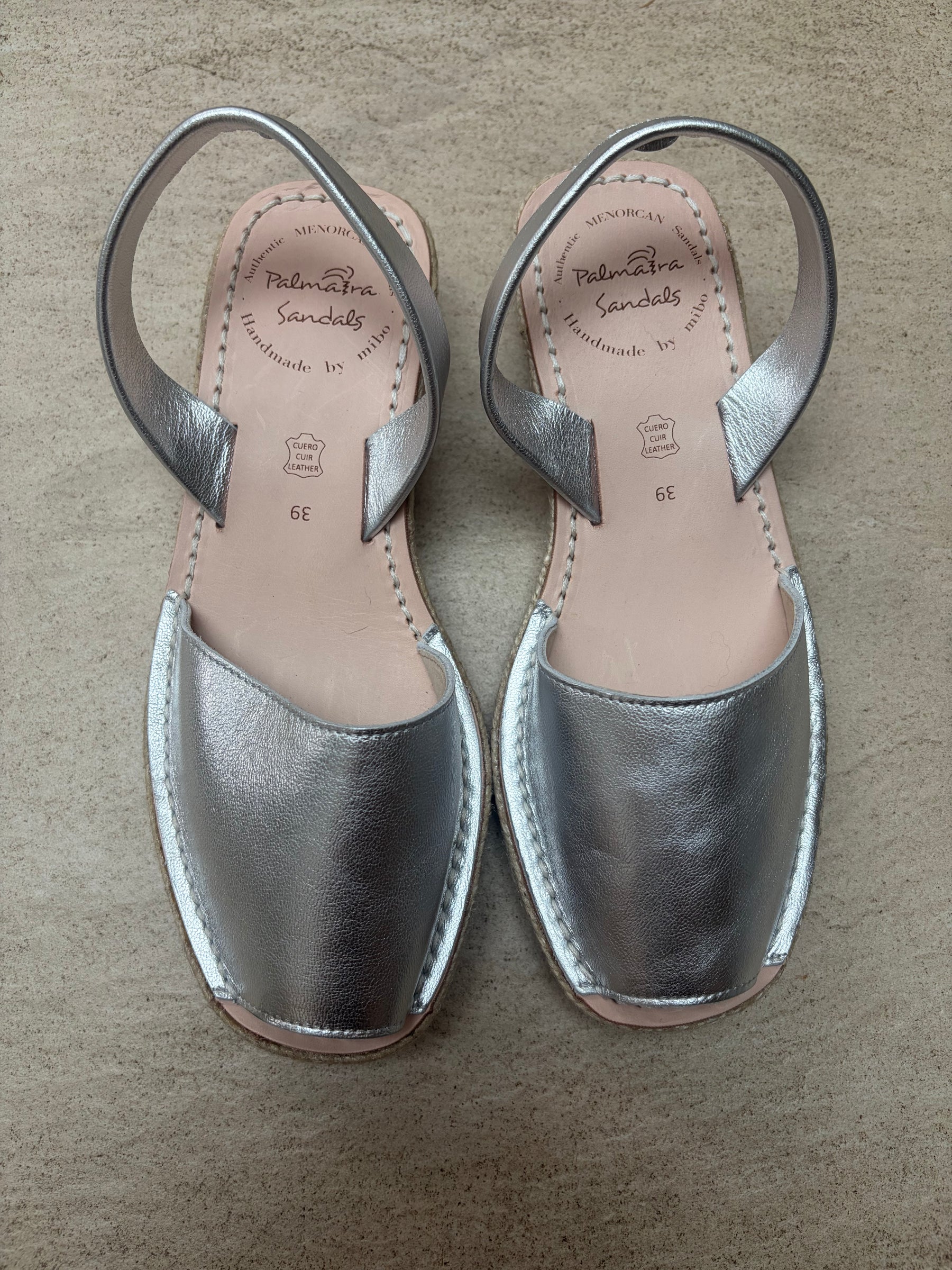 Sample sale silver rope wedge size 39