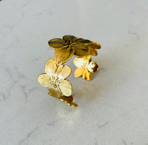 Gold Flower Cuff