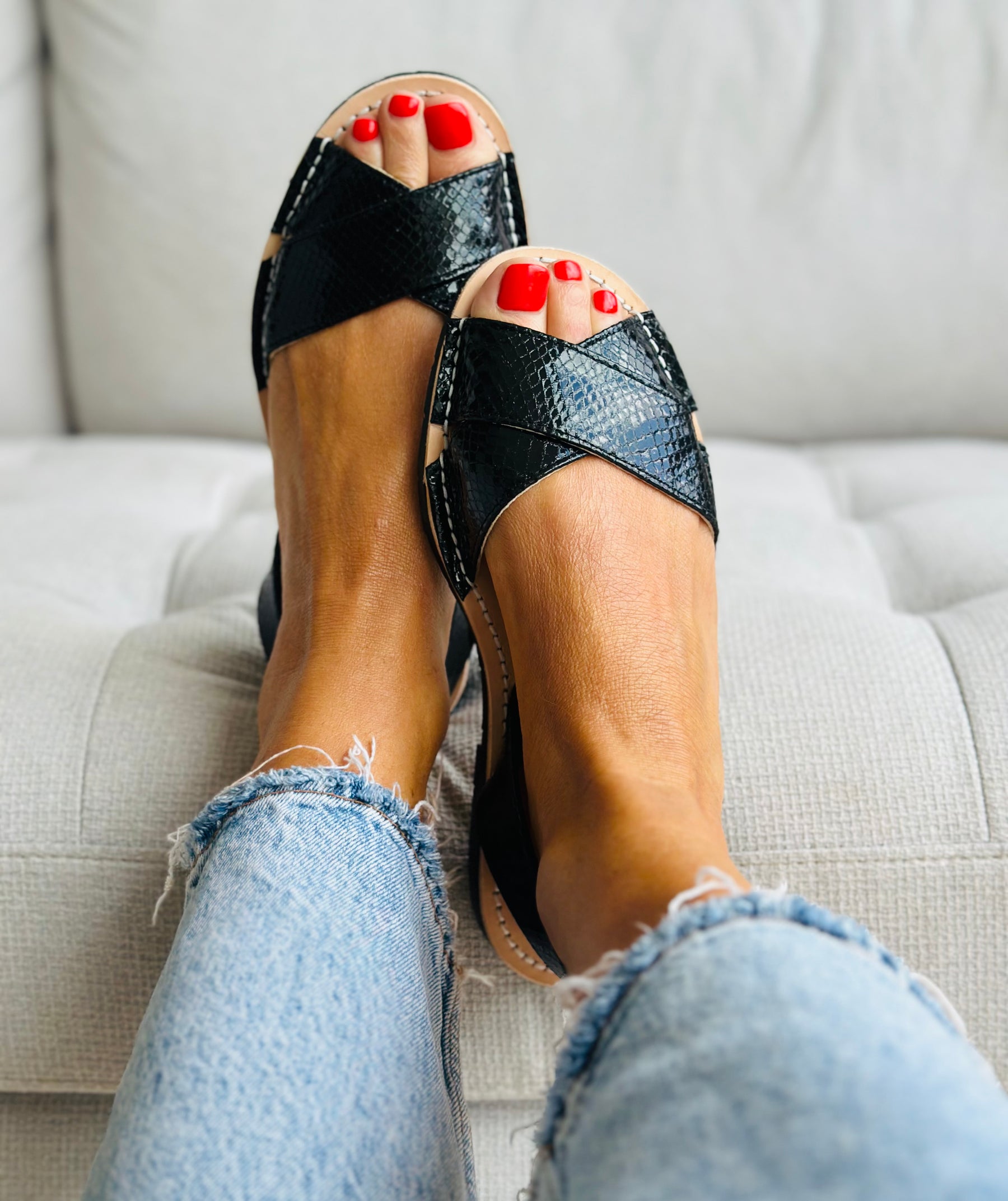 Noir Peeptoe