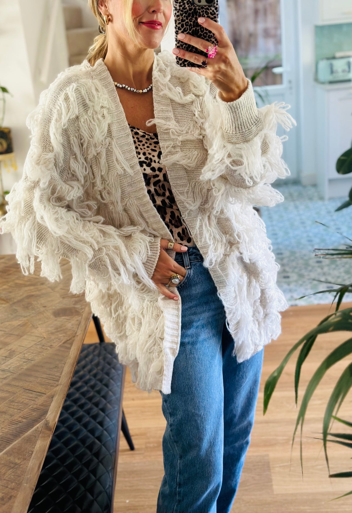 Shaggy Cardigan