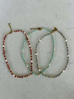 Precious Stone Choker Necklace