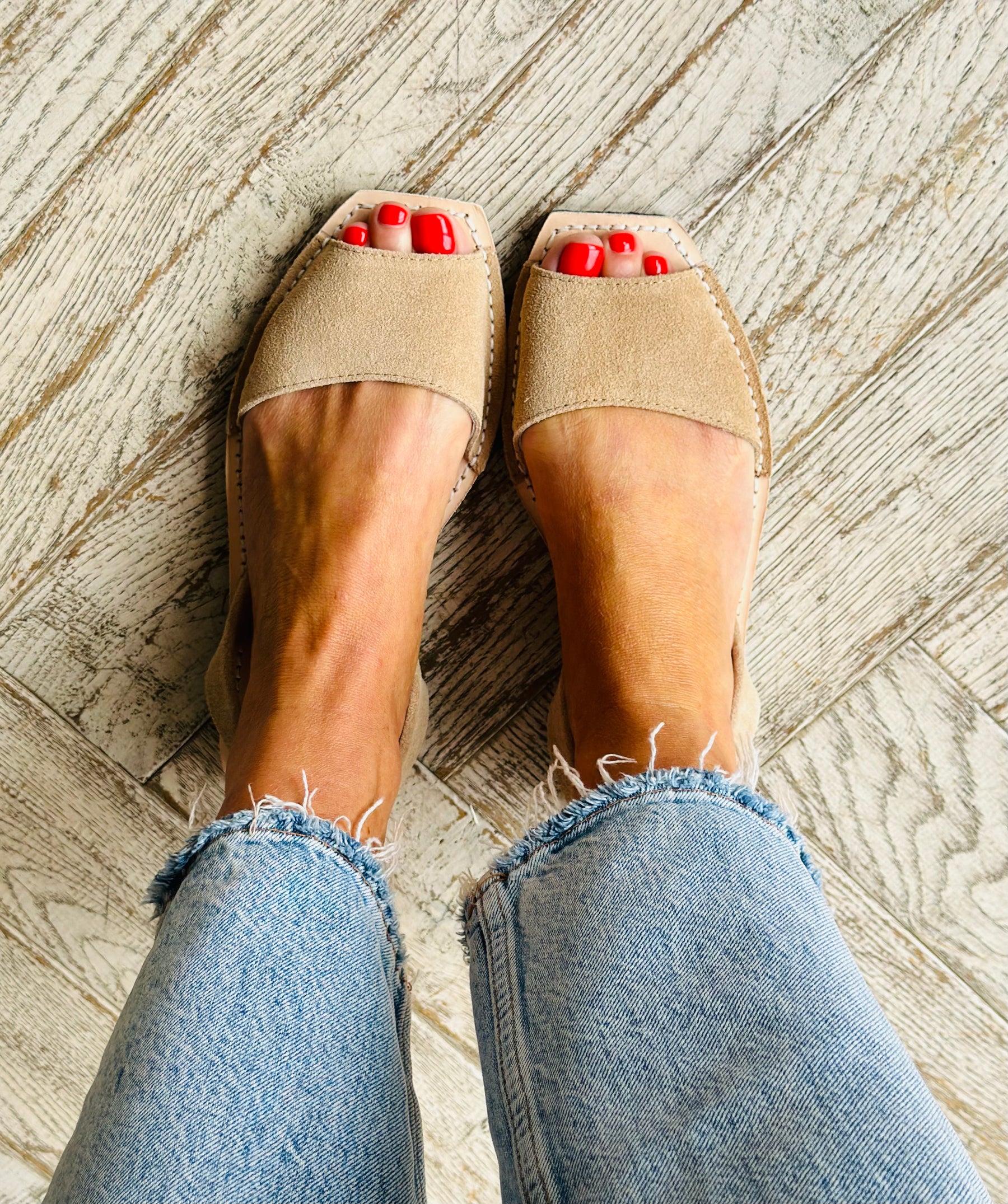 Alani Suede Peeptoes