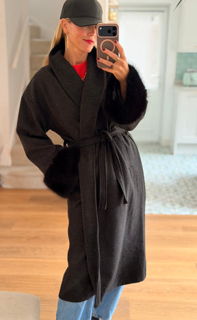 Fur Cuff Coat