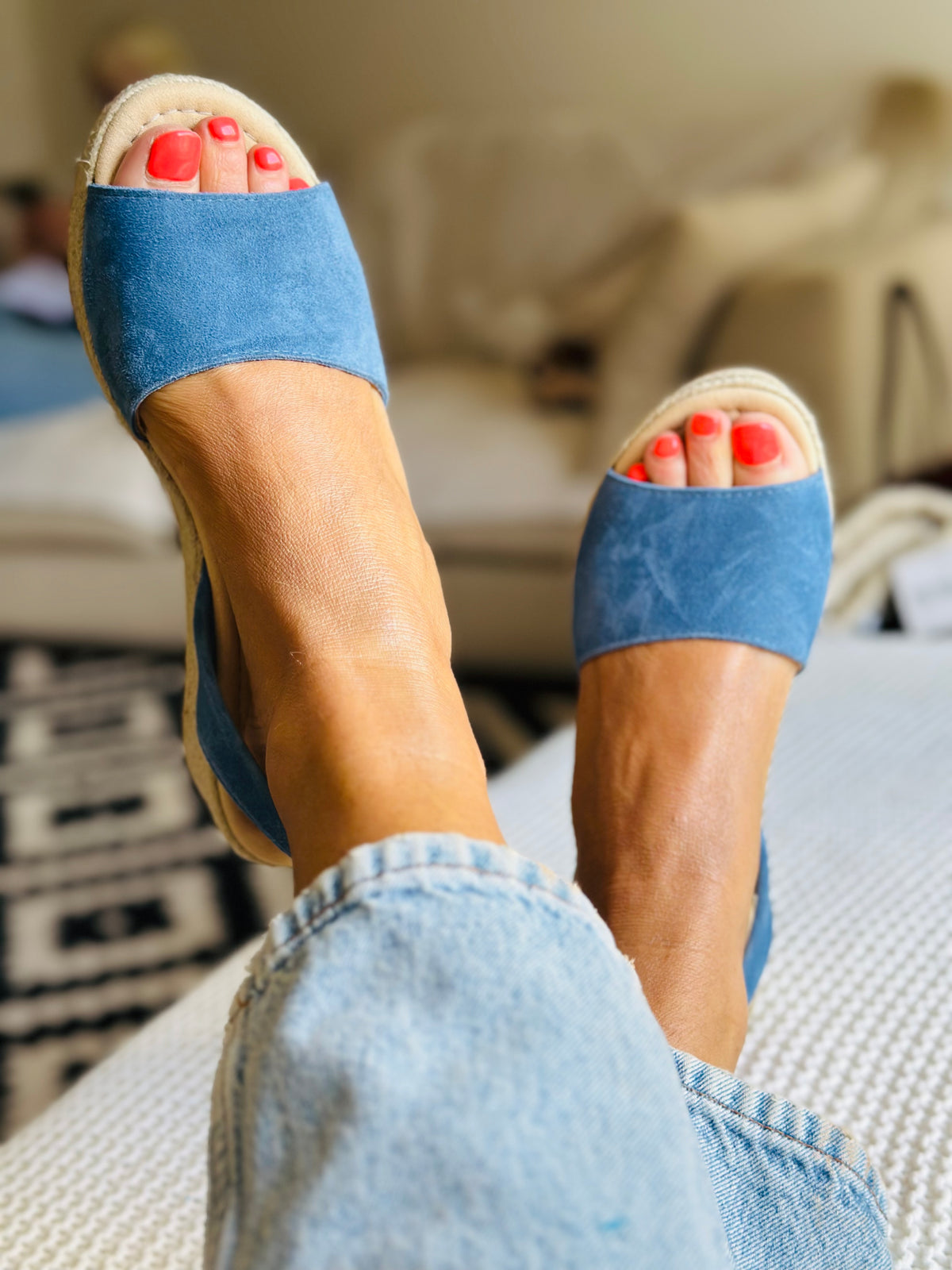 Indigo Midi Wedge