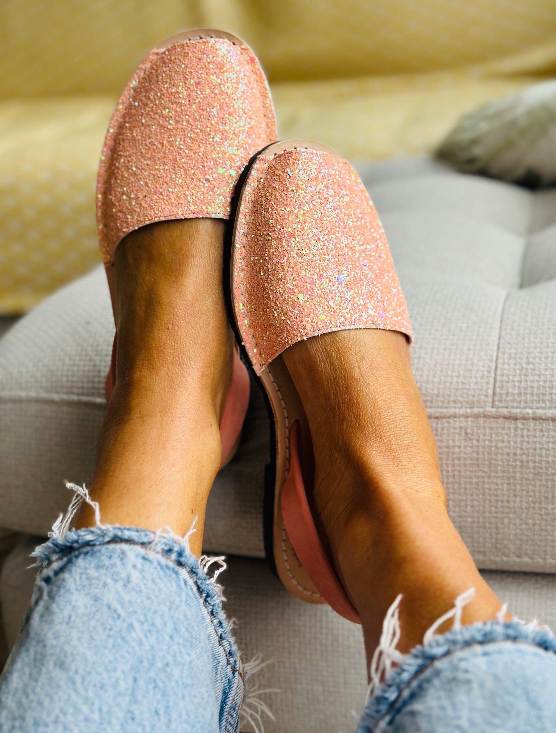 Sherbet Peach Glitter