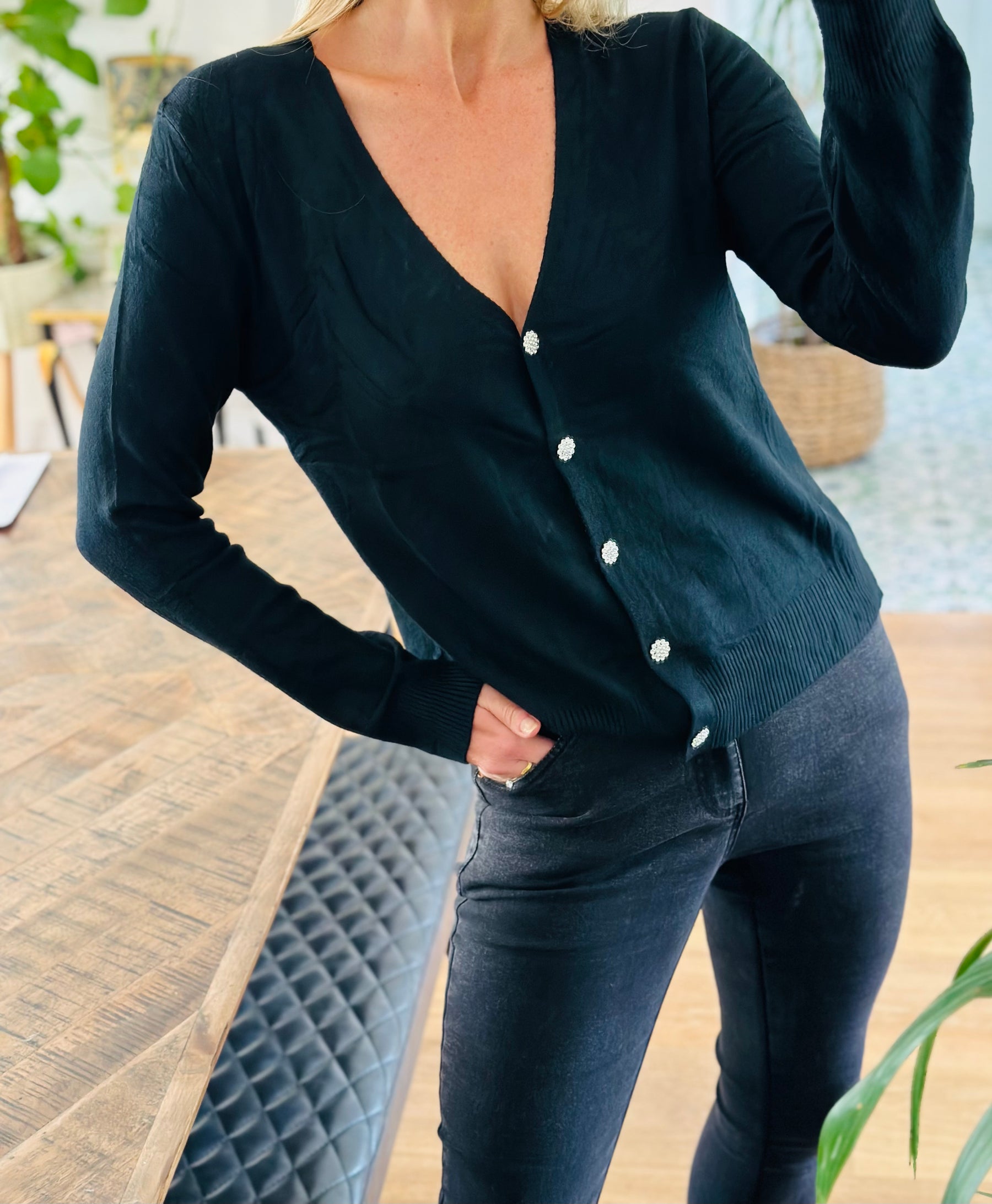 Jewel Button Cardigan