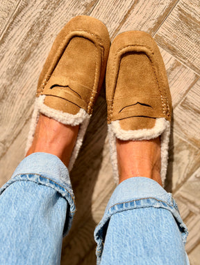 Fur lined Penny Loafer Camel