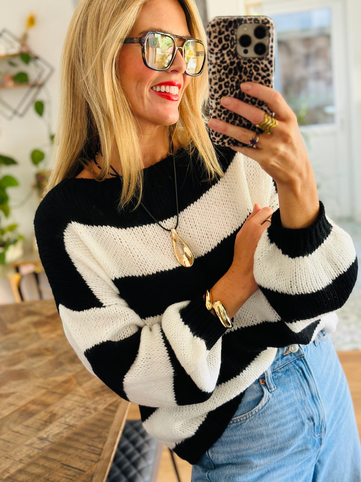 Striped Slouch Knit