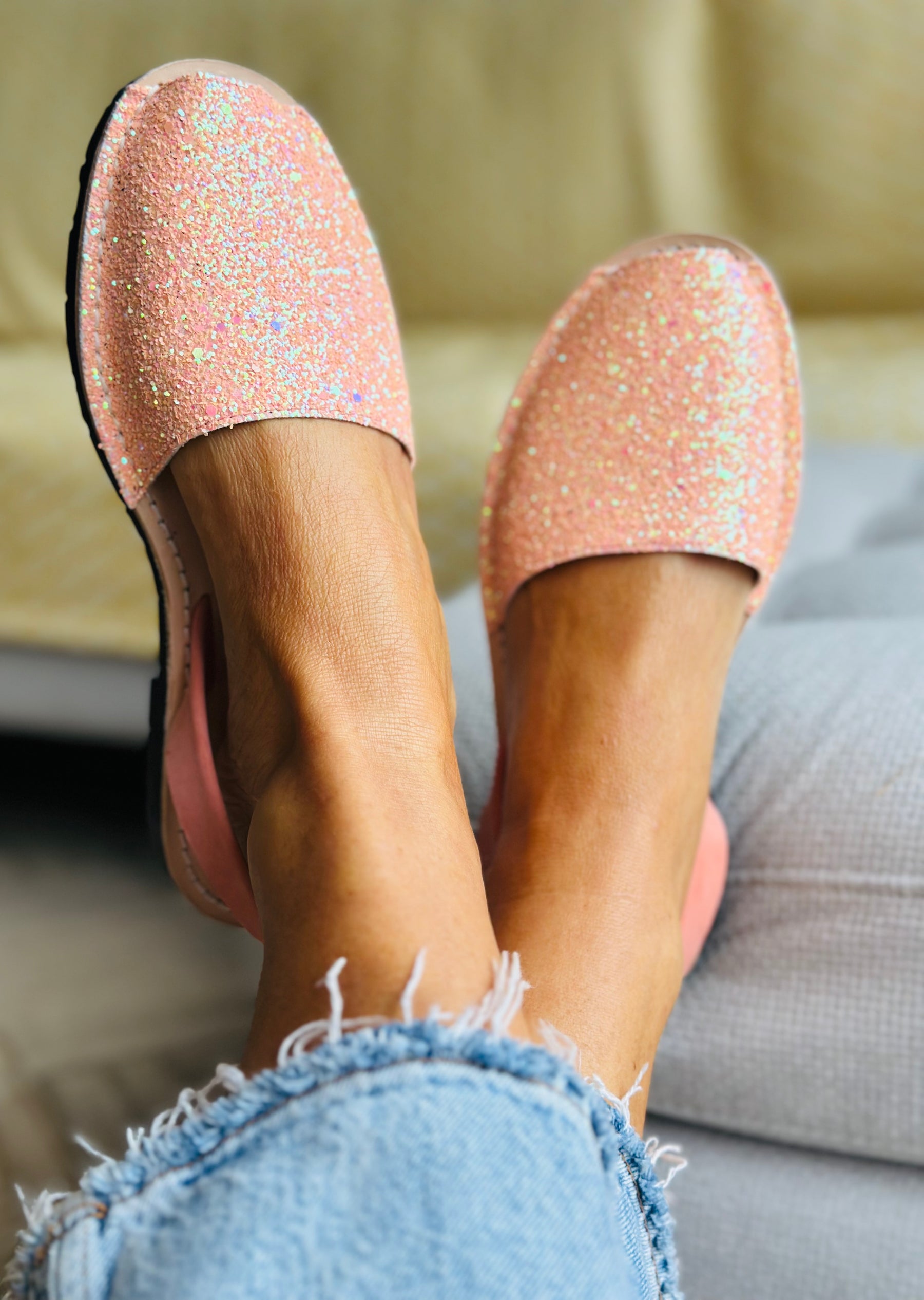 Sherbet Peach Glitter