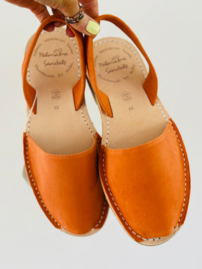 Mandarin Orange Suede Avarcas