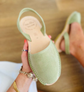 Sage Green Suede Avarcas