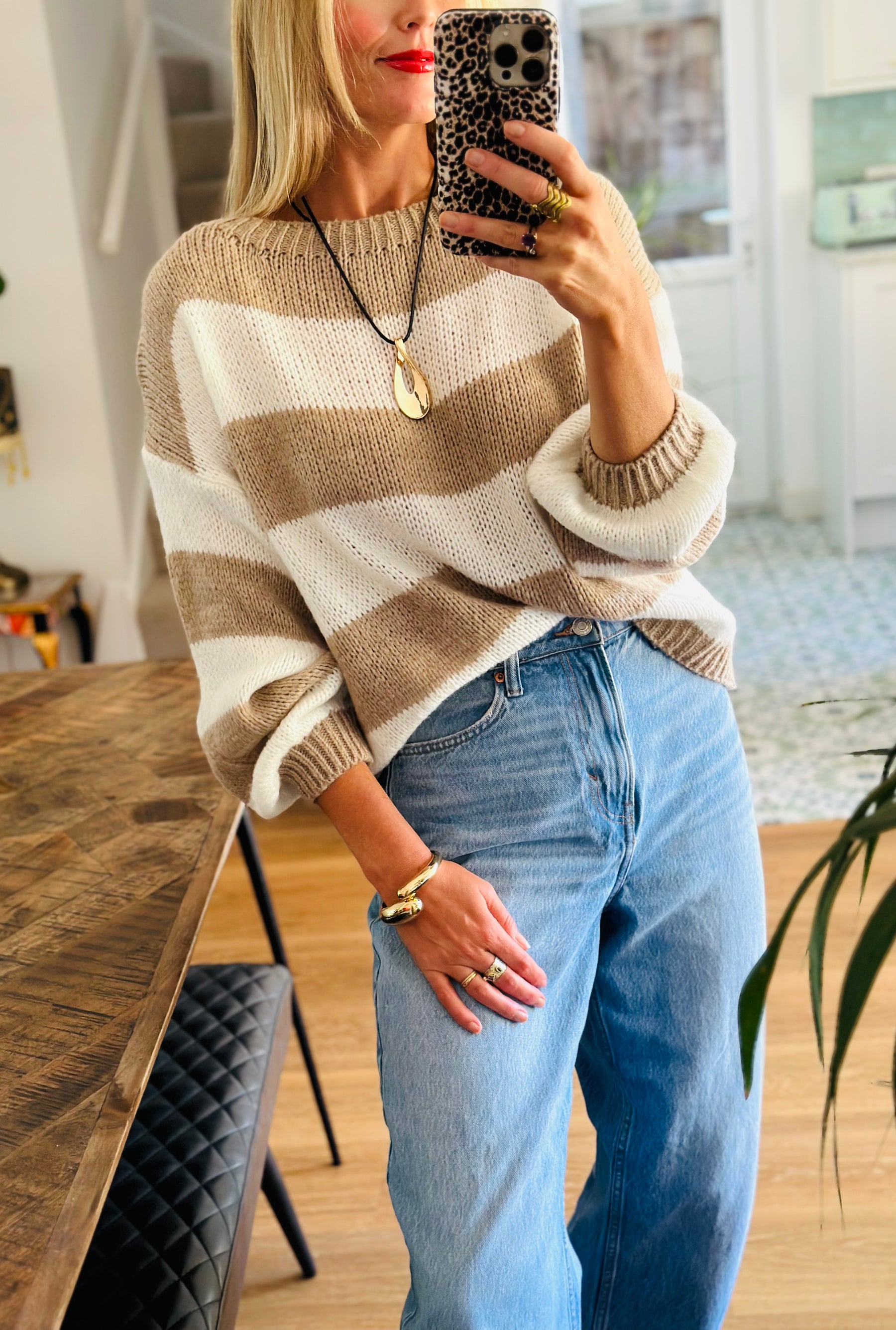 Striped Slouch Knit