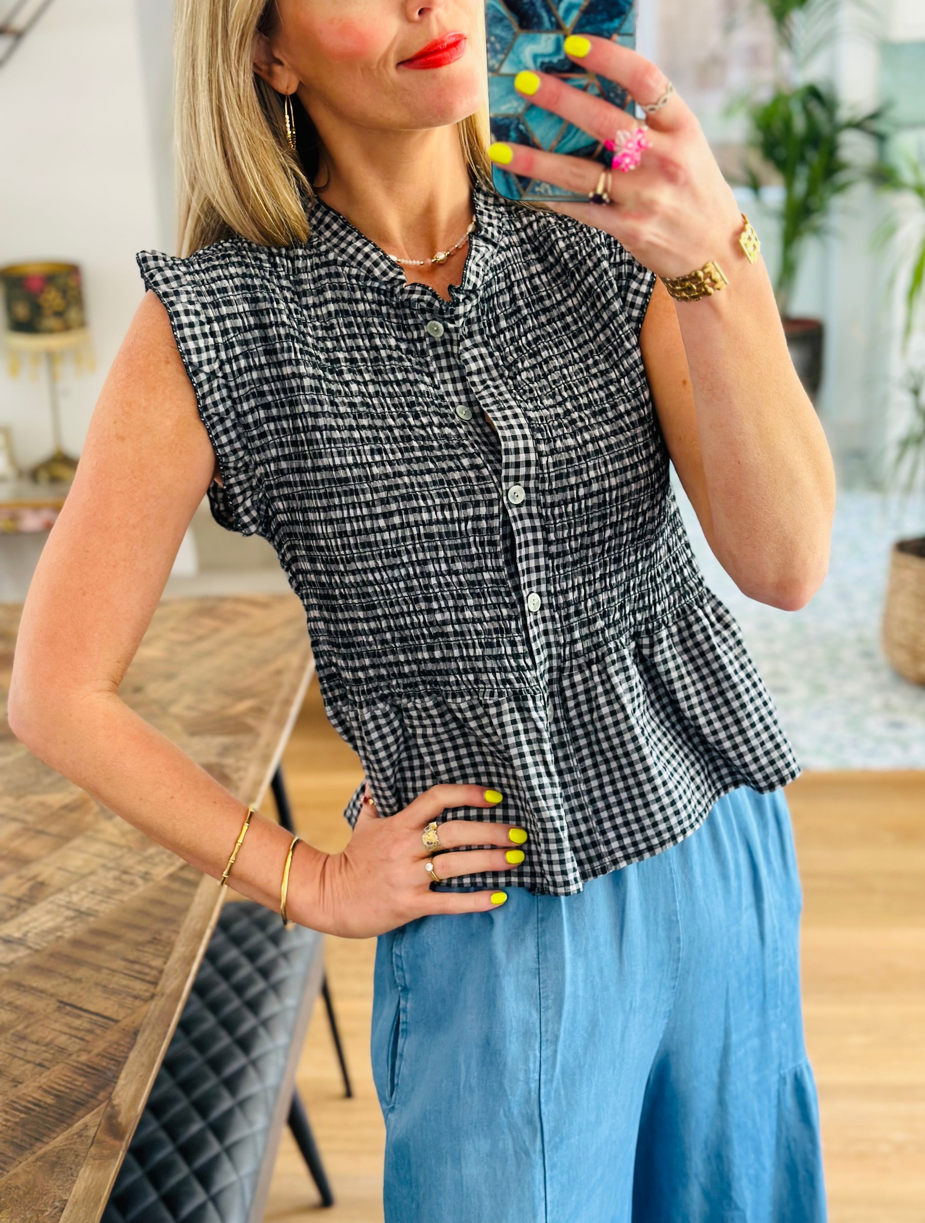 Gingham Top