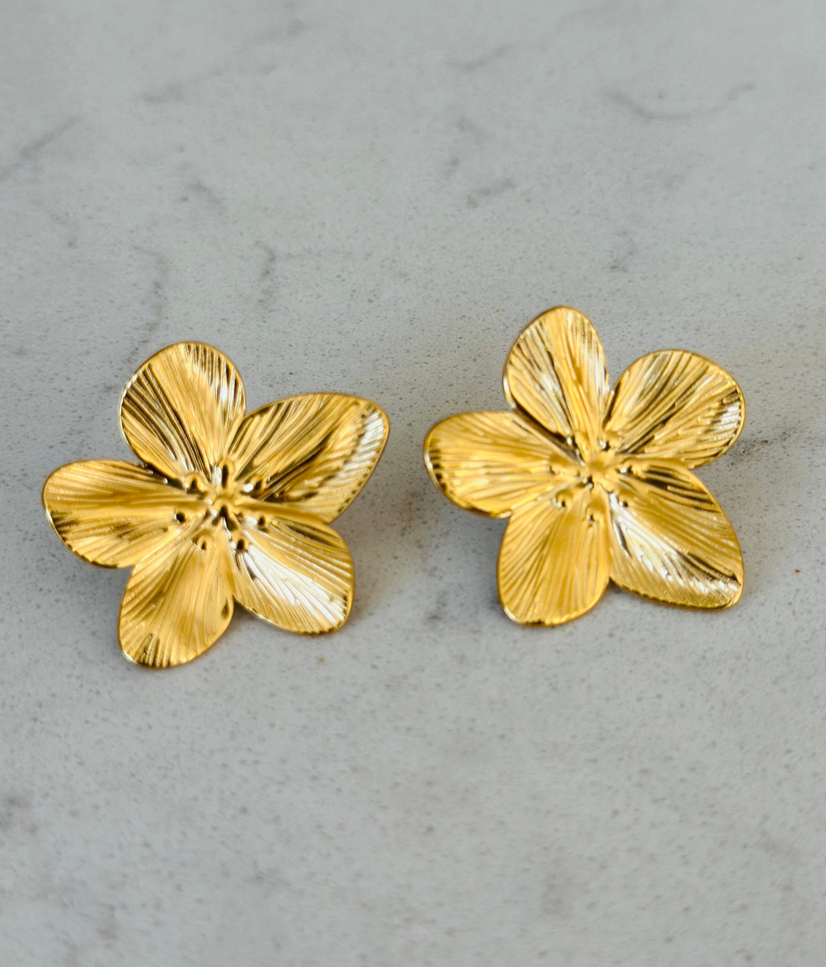 Gold Flower Earrings
