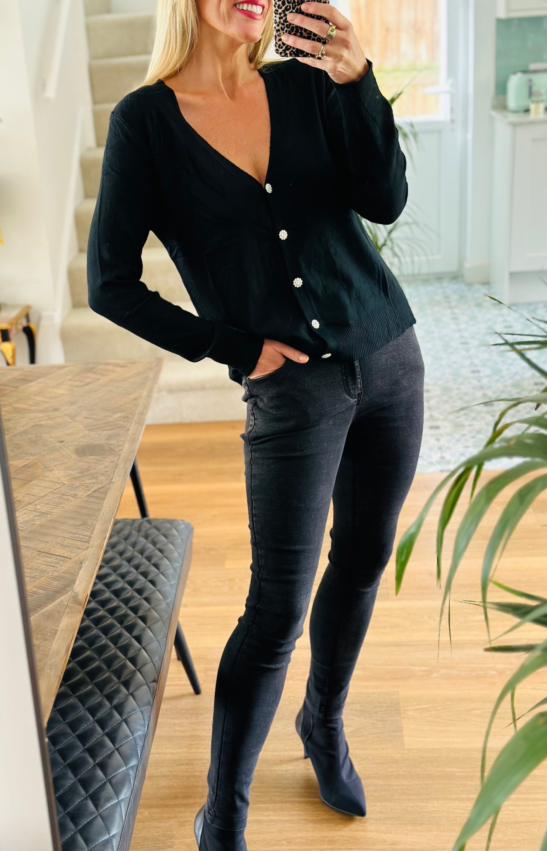 Jewel Button Cardigan