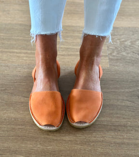 Mandarin Orange Suede Avarcas