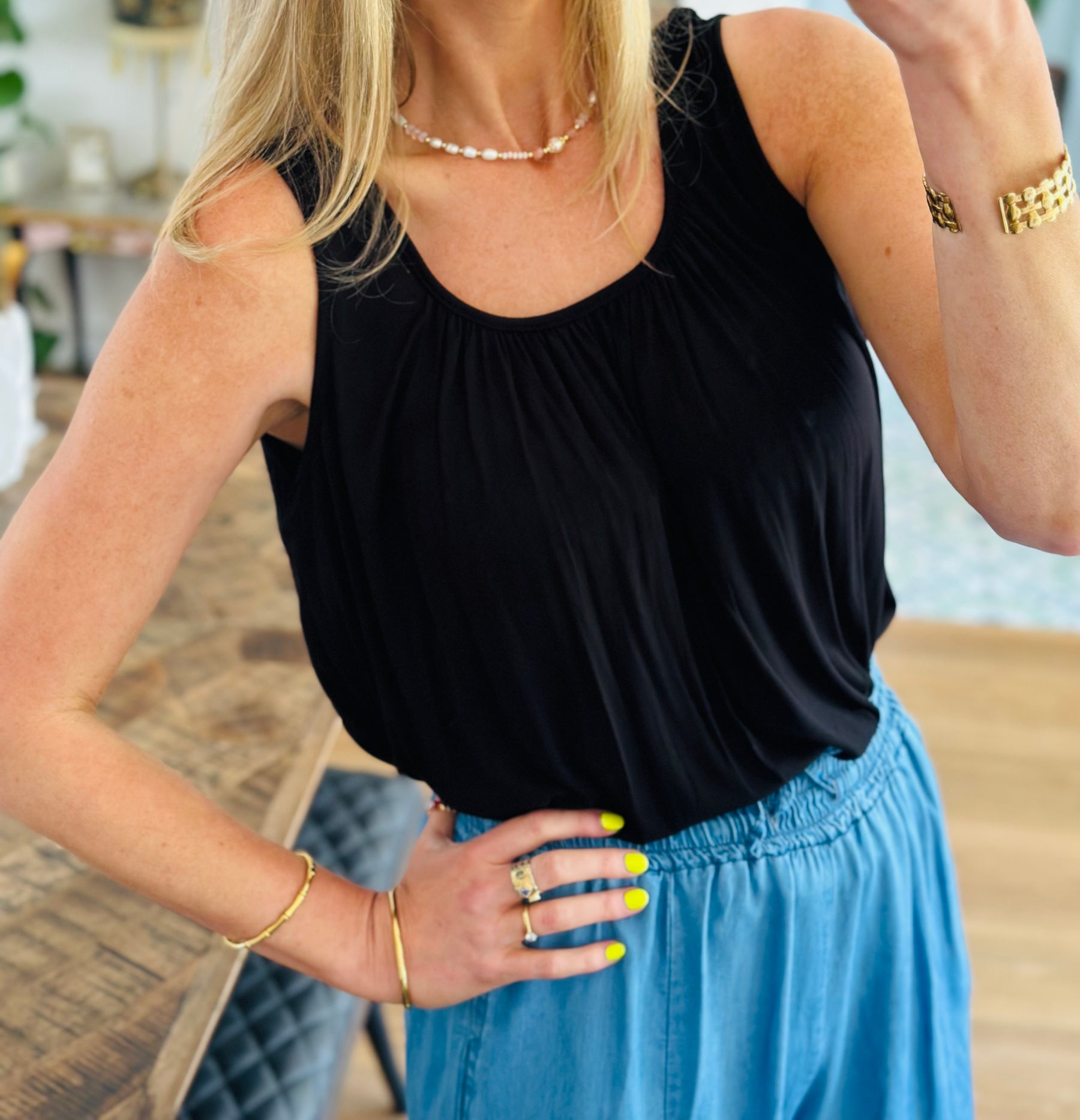 Draped Vest Top