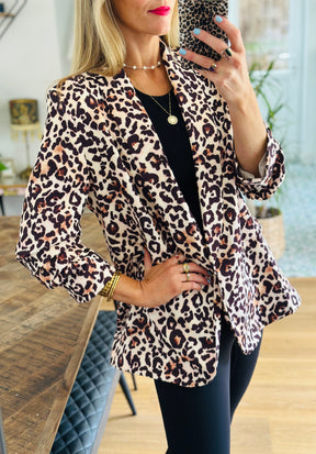Leopard Print Blazer