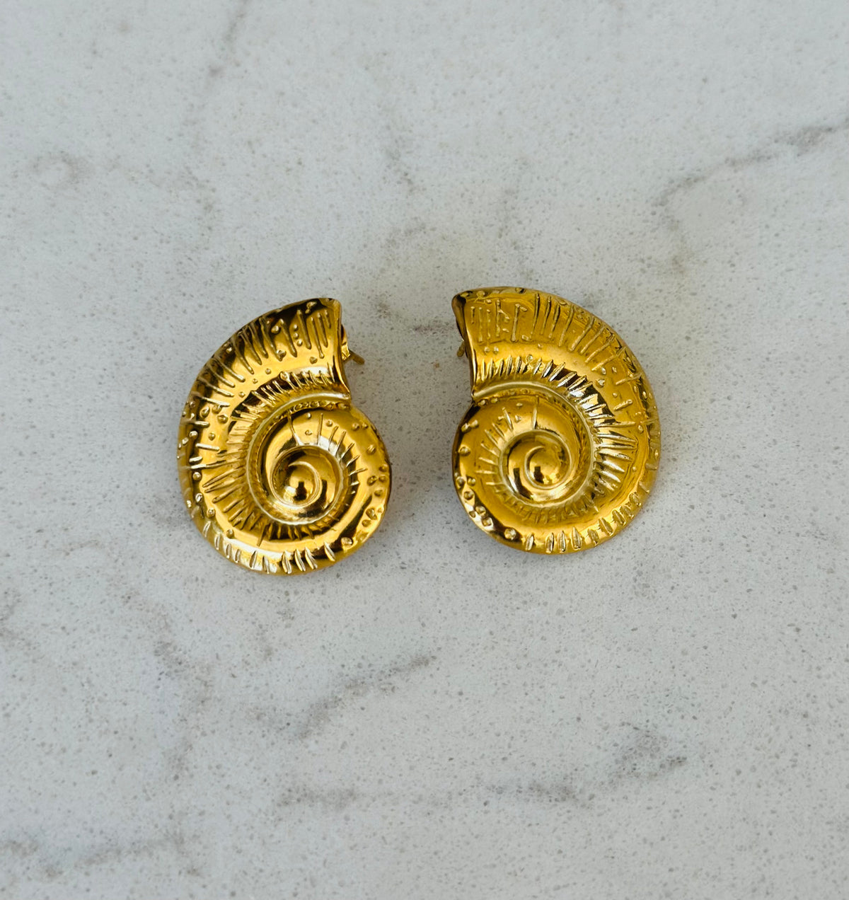 Gold Shell Earrings