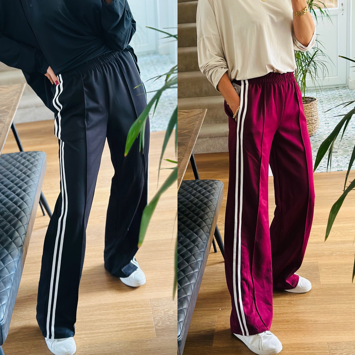 Side Stripe Tracksuit Bottoms
