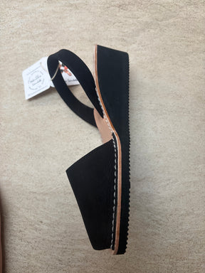 Minor Faults black suede lightweight wedge size 40