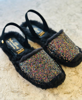 Black Multi Glitter Palmaira Snug