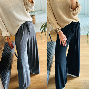 Wide Leg Glitter Trousers