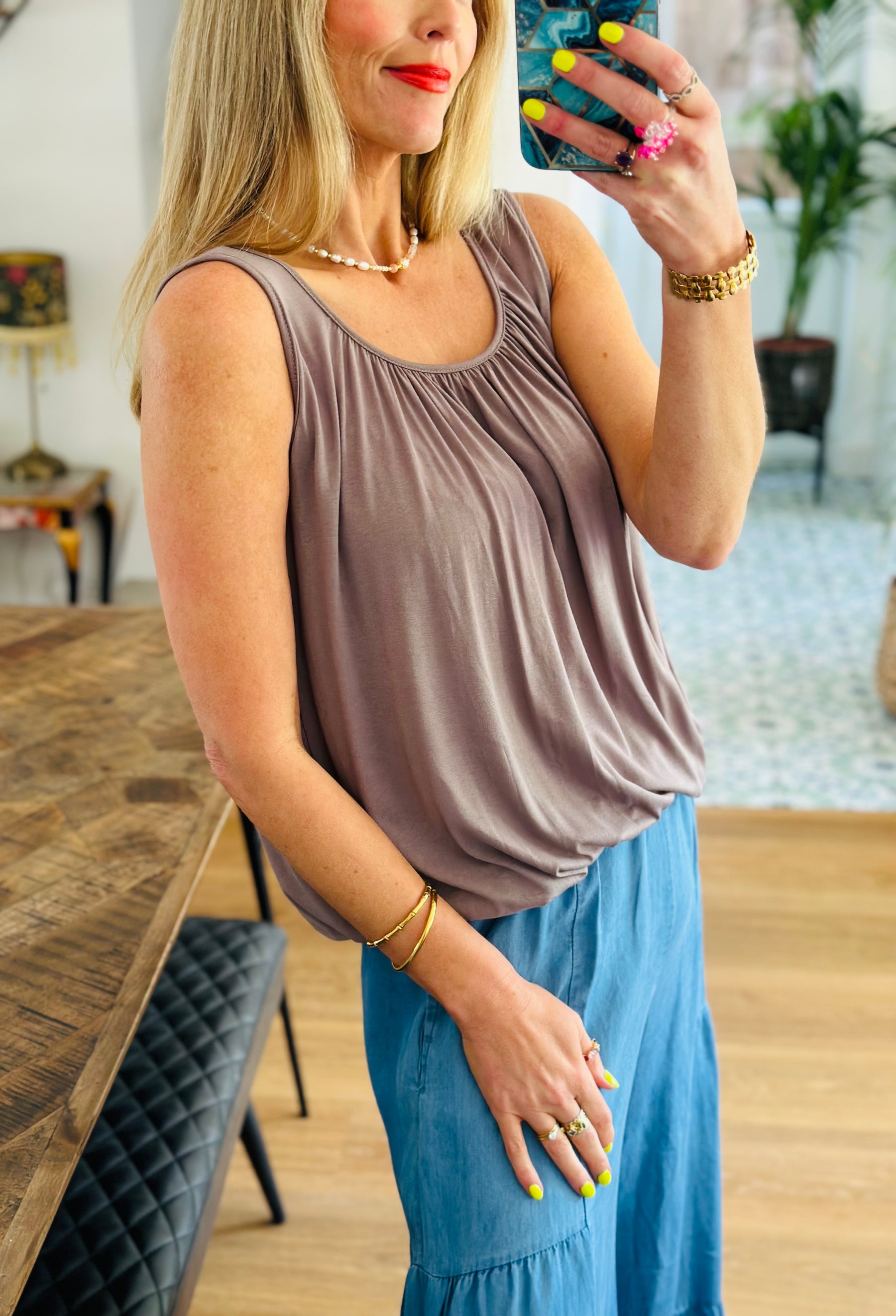 Draped Vest Top
