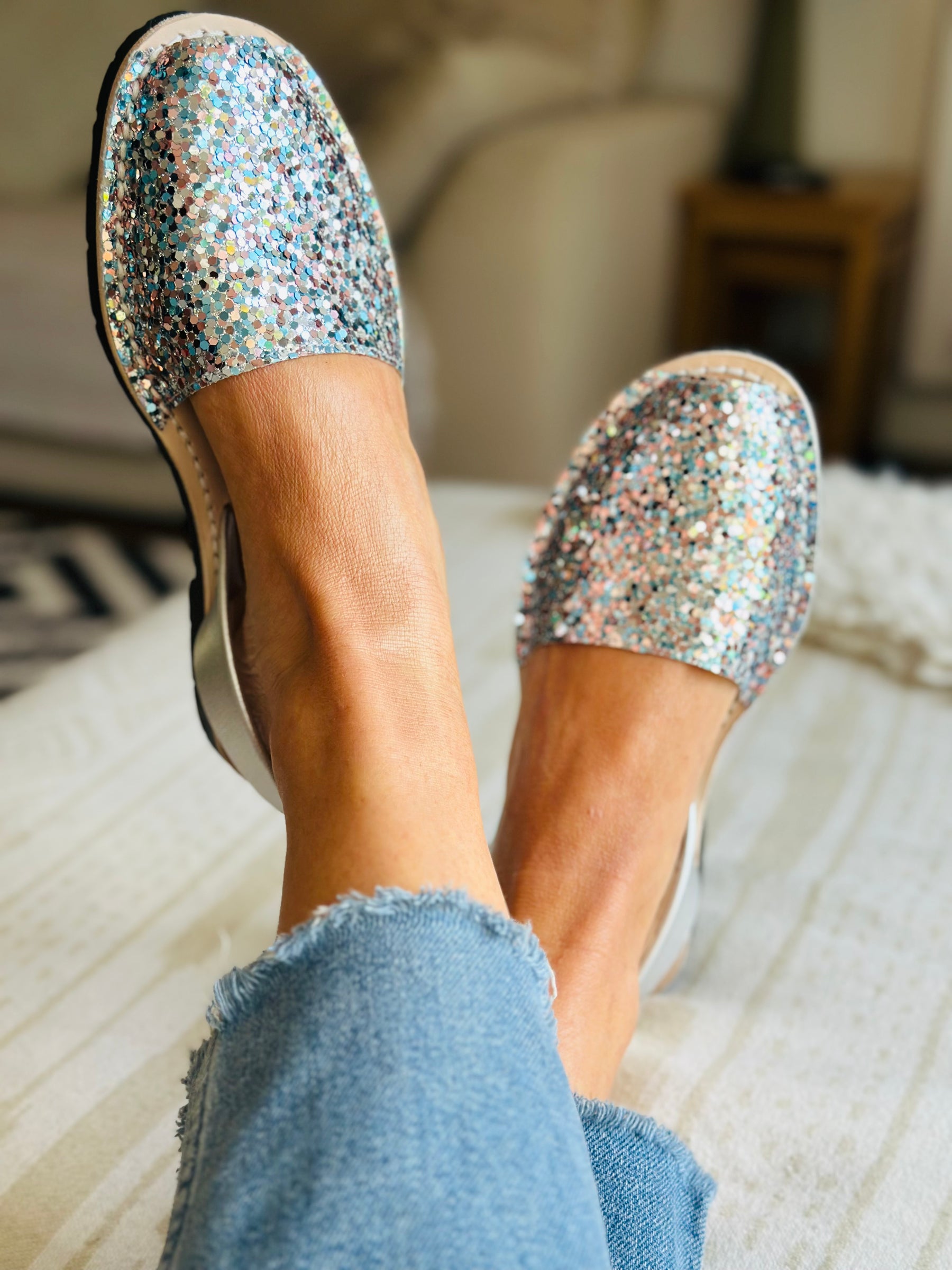 Confetti Silver Avarcas