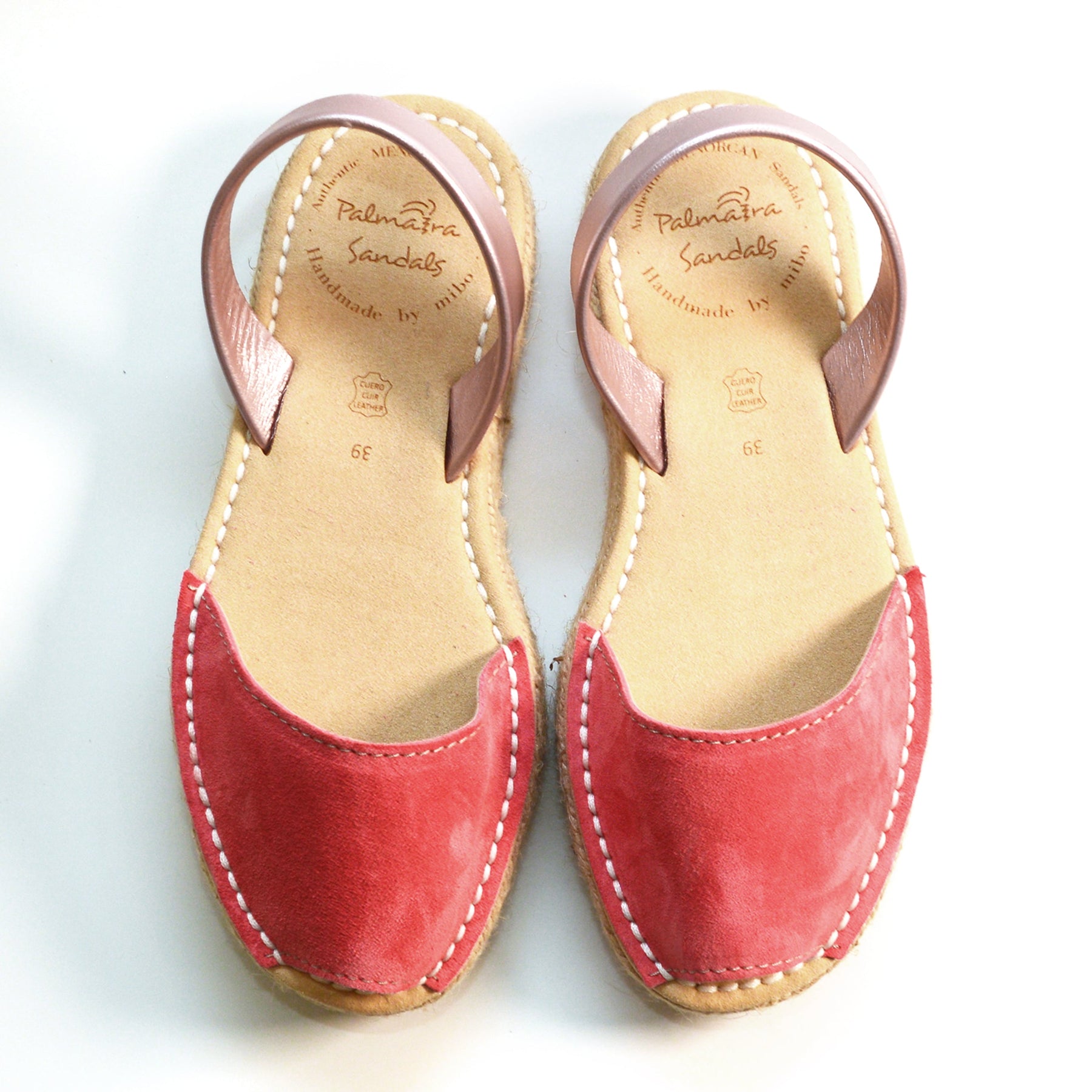 pink suede espadrille lowform avarca menorcan spanish sandals