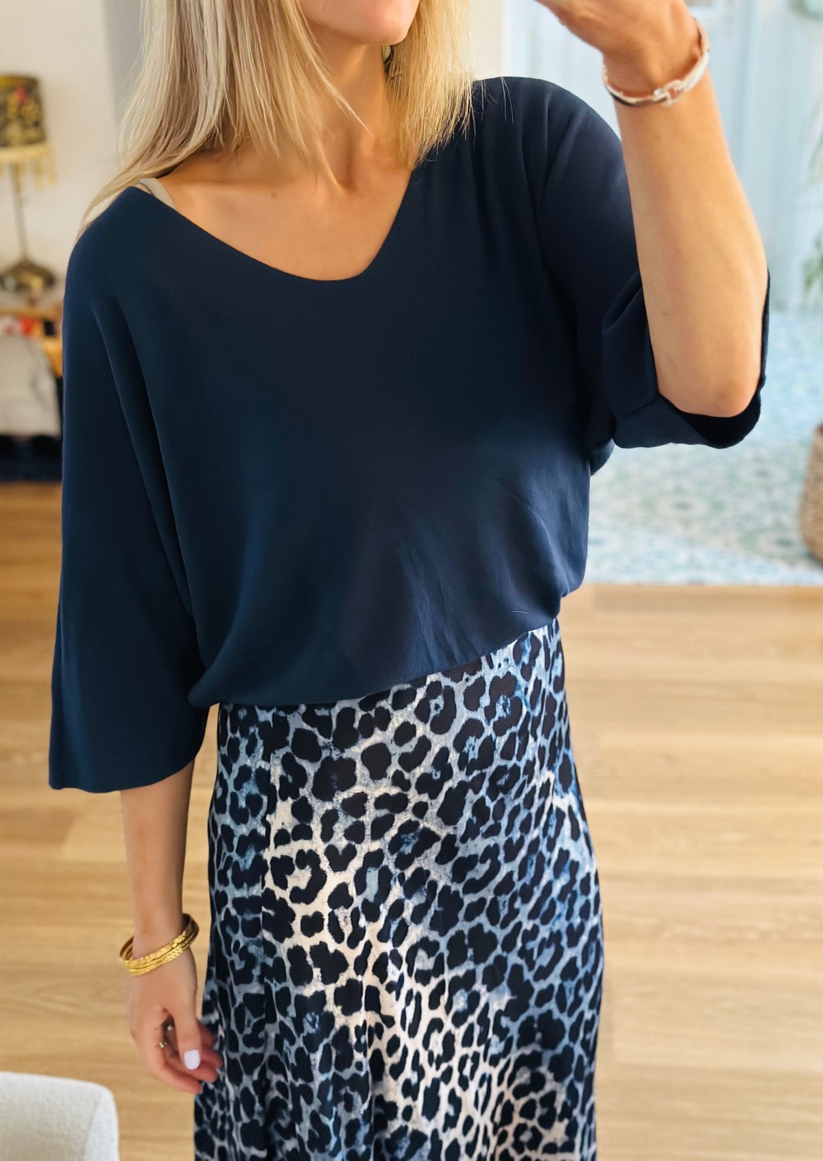 Soft Knit Top Navy