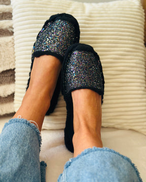 Black Multi Glitter Palmaira Snug