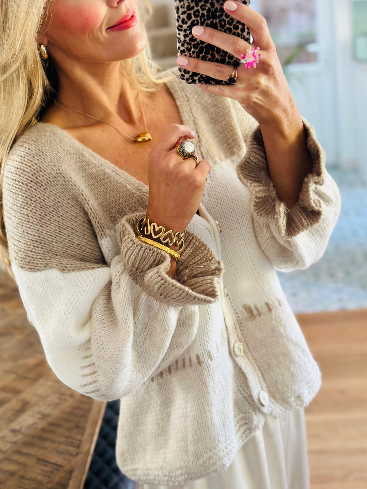 Striped Chunky Cardigan