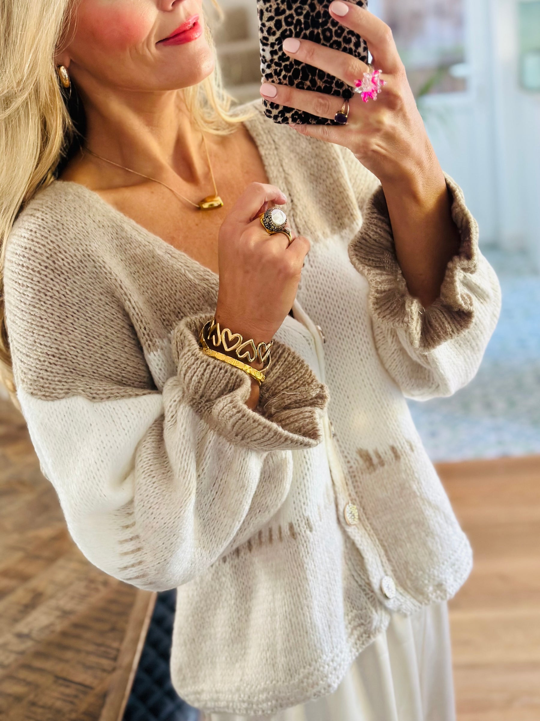 Striped Chunky Cardigan