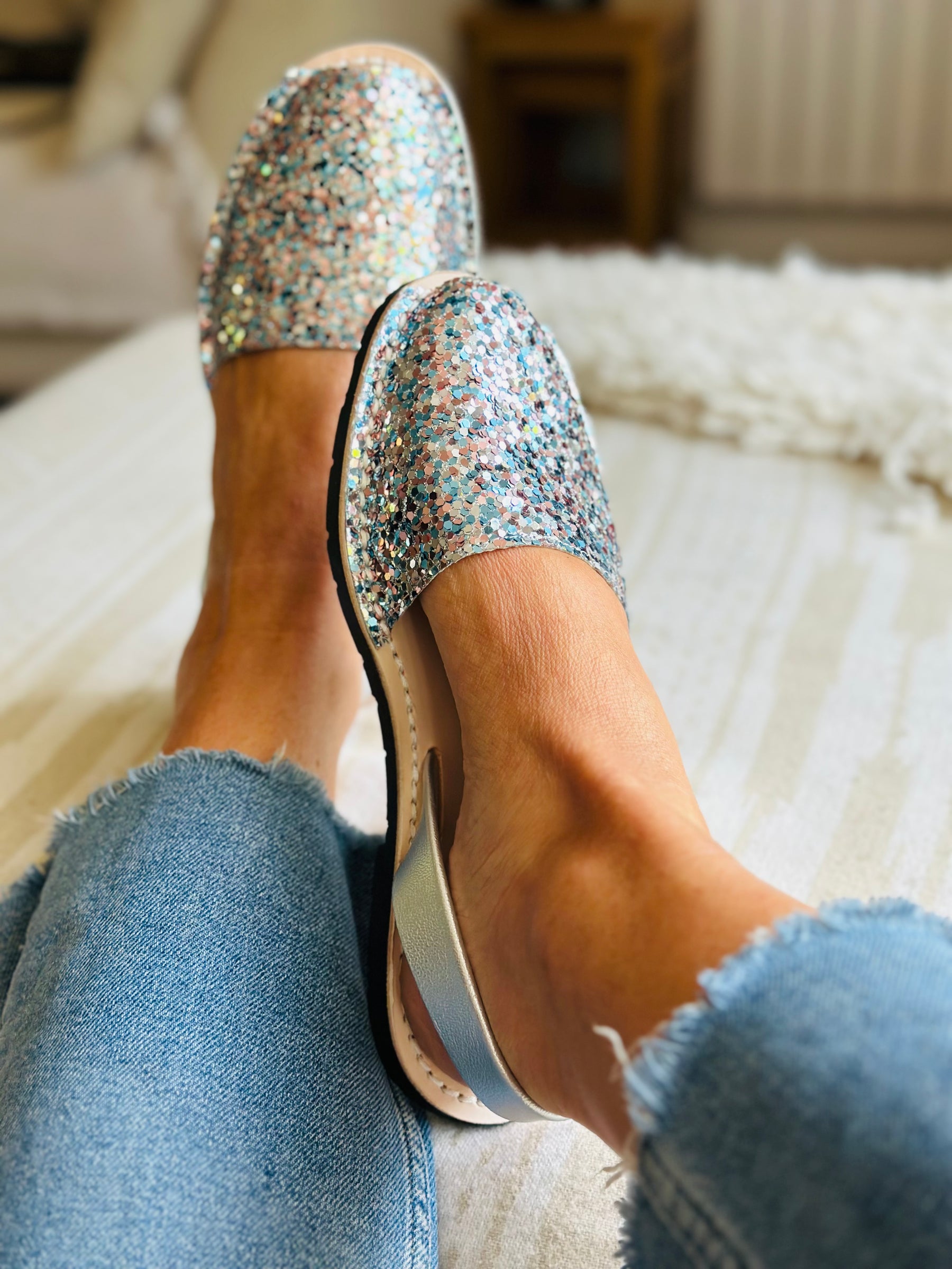 Confetti Silver Avarcas