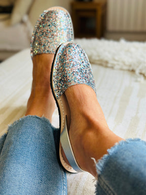 Confetti Silver Avarcas