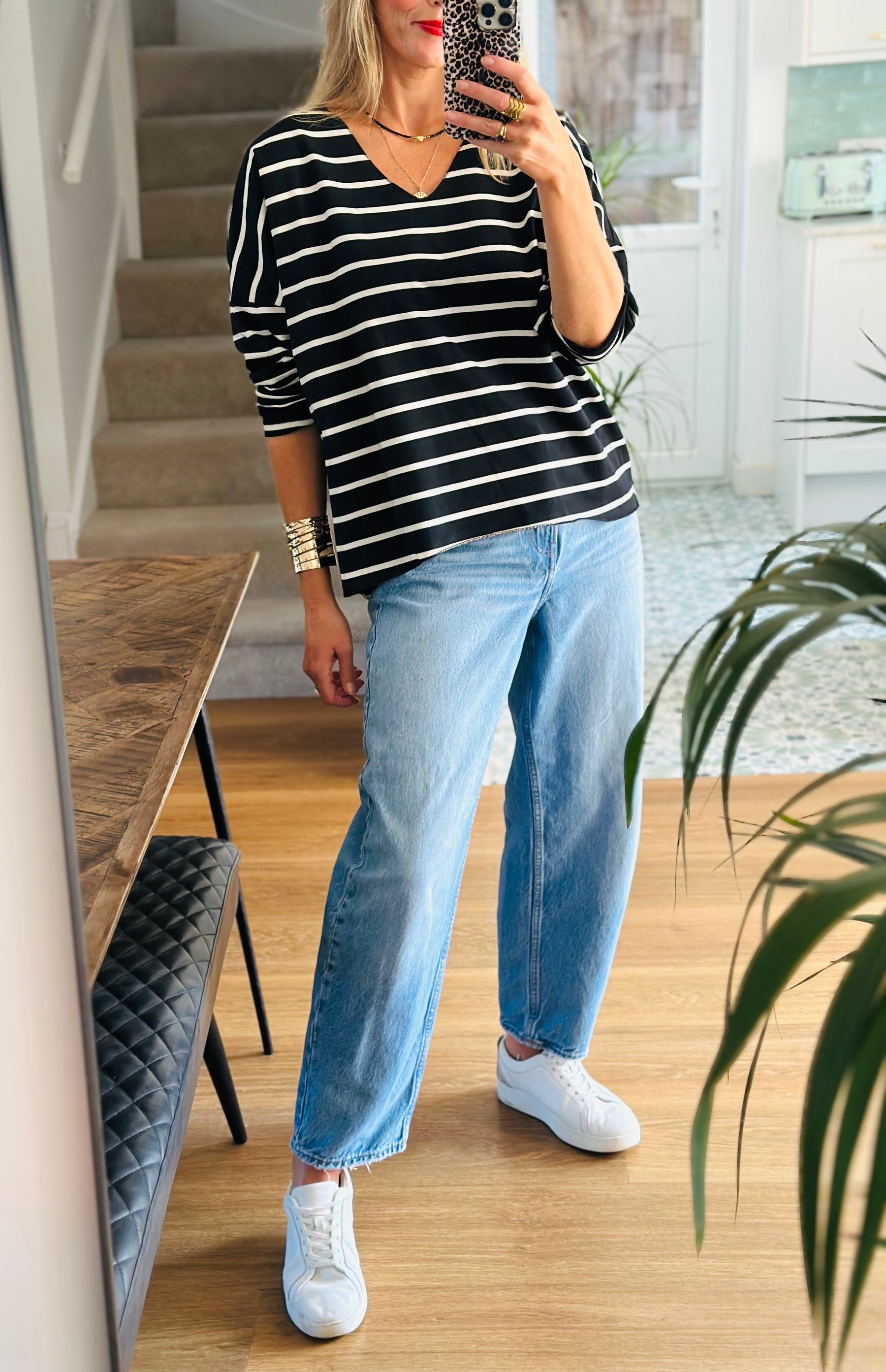 Striped Long Sleeve Top