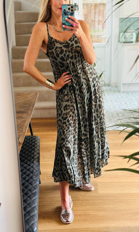 Leopard Print Maxi Dress