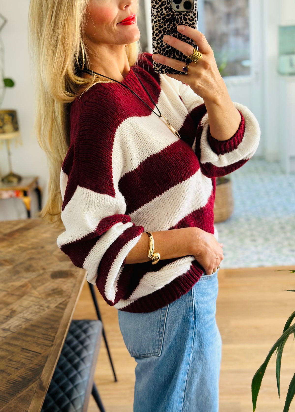 Striped Slouch Knit