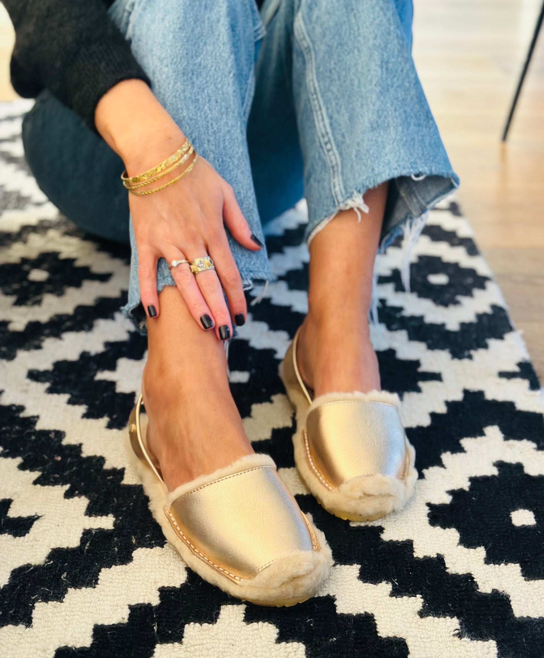 Gold Leather Palmaira Snug