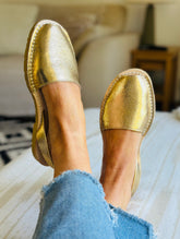 Gold Luxe Leather Avarcas