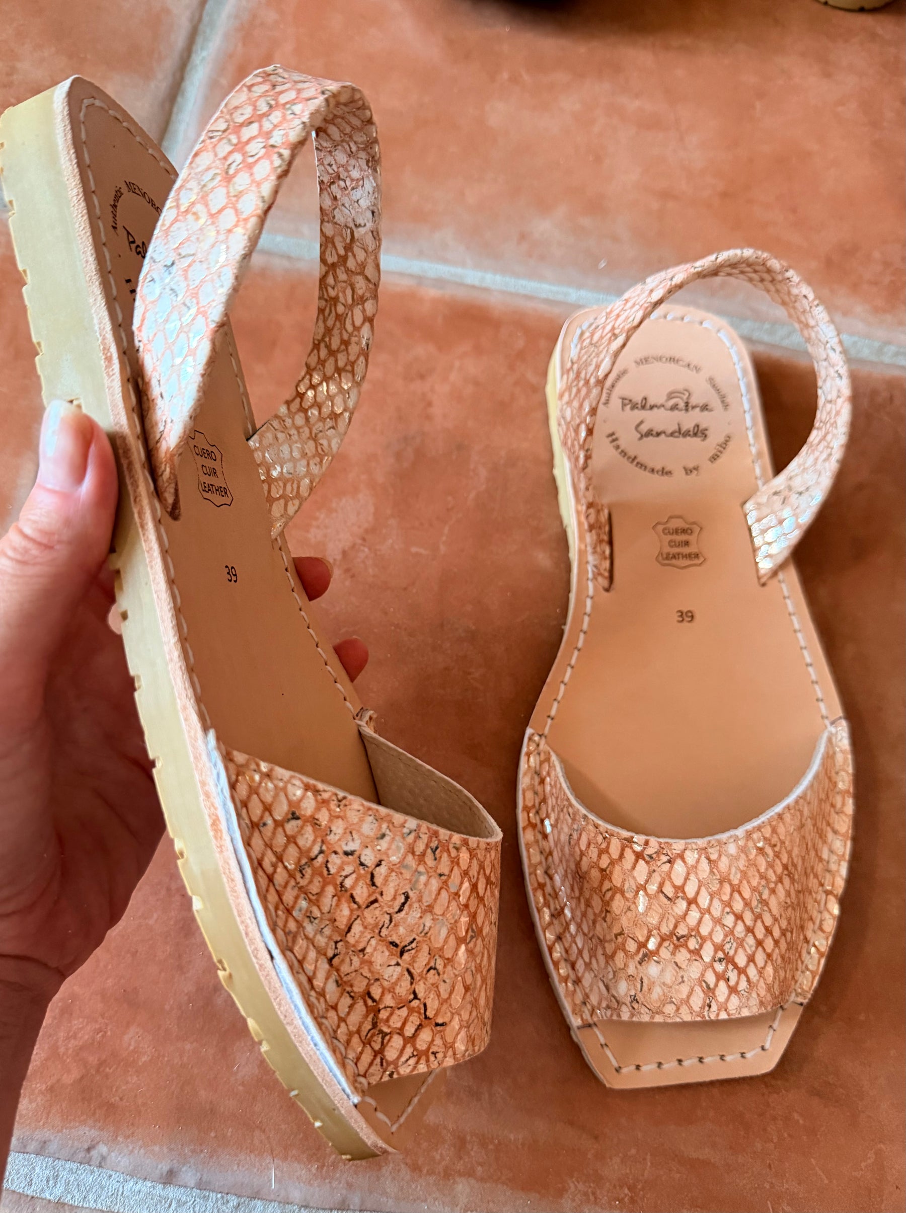 Sample sale snake print peeptoe size 39