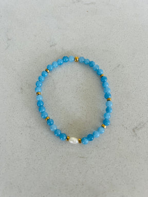 Freshwater Pearl & Semi Precious Stone Stretch Bracelets