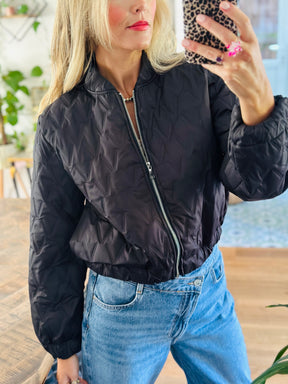 Quilted Bomber Jacket